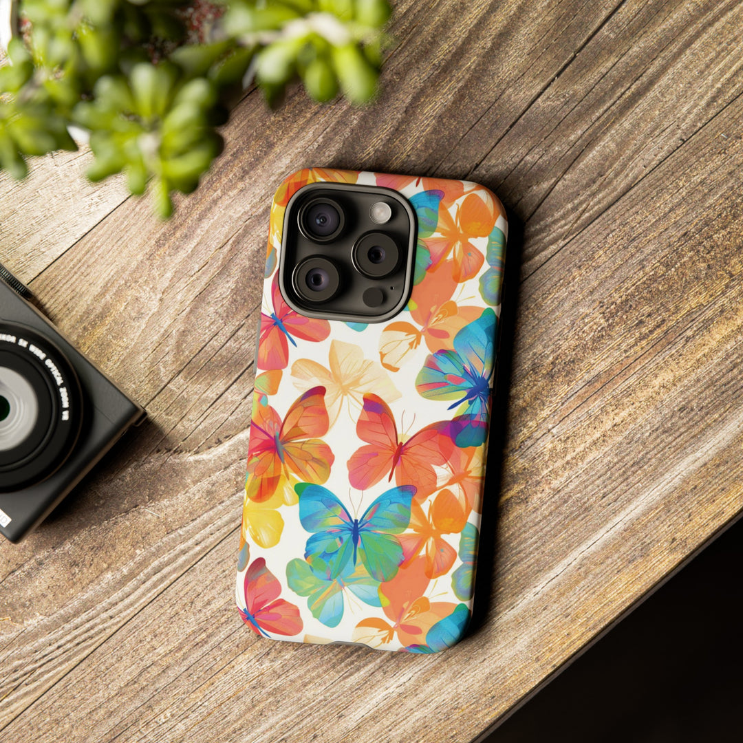 Cute Samsung Case | Cool Iphone Case | Summer Bright Butterflies, Samsung S24, S23, S22, S21, IPhone 15 Case | Iphone 14 Case, Iphone 13 Case - Studio40ParkLane