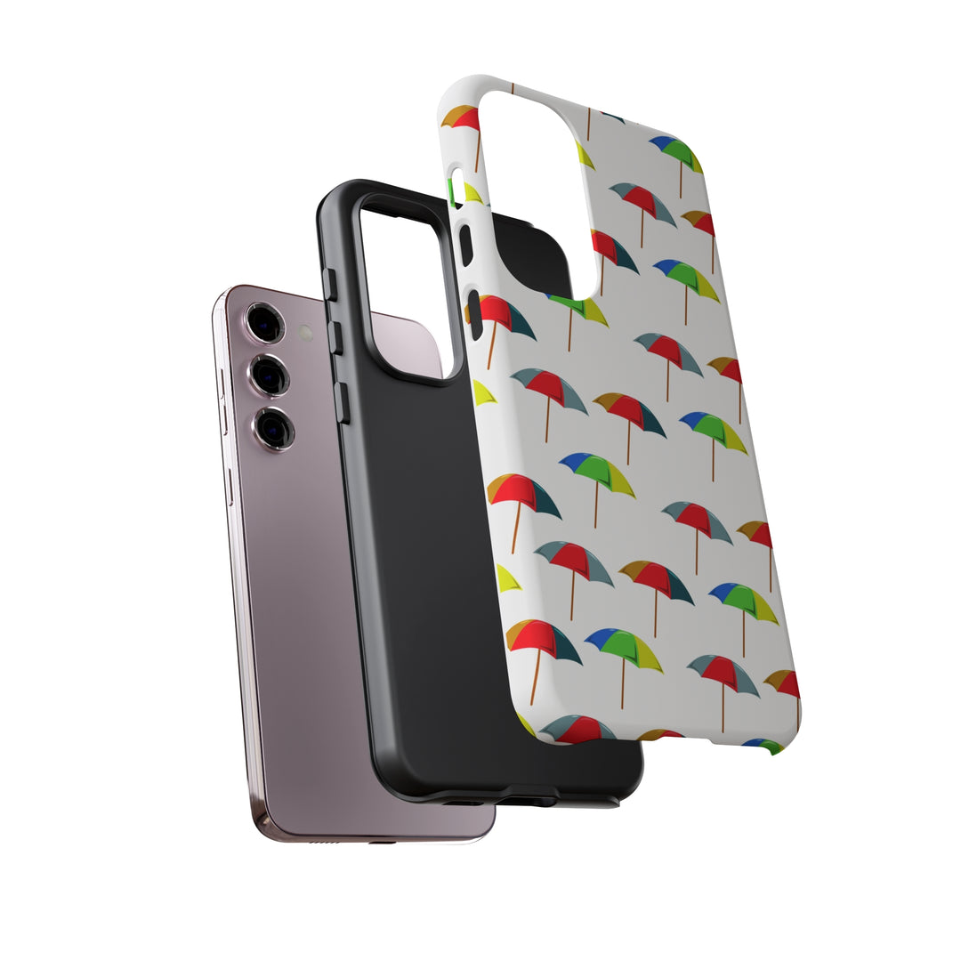 Cute Samsung Phone Case | Aesthetic Samsung Phone Case | Galaxy S23, S22, S21, S20 | Colorful Beach Parasols, Protective Phone Case - Studio40ParkLane