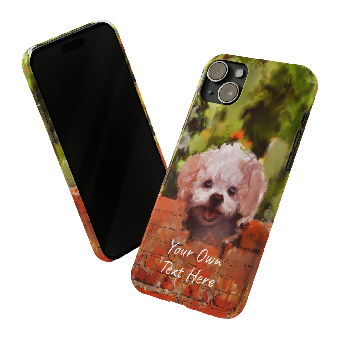 Slim Personalized Cute iPhone Cases - | iPhone 15 Case | iPhone 15 Pro Max Case, Iphone 14 Case, Iphone 14 Pro Max, Iphone 13, Bichon Frise Dog - Studio40ParkLane