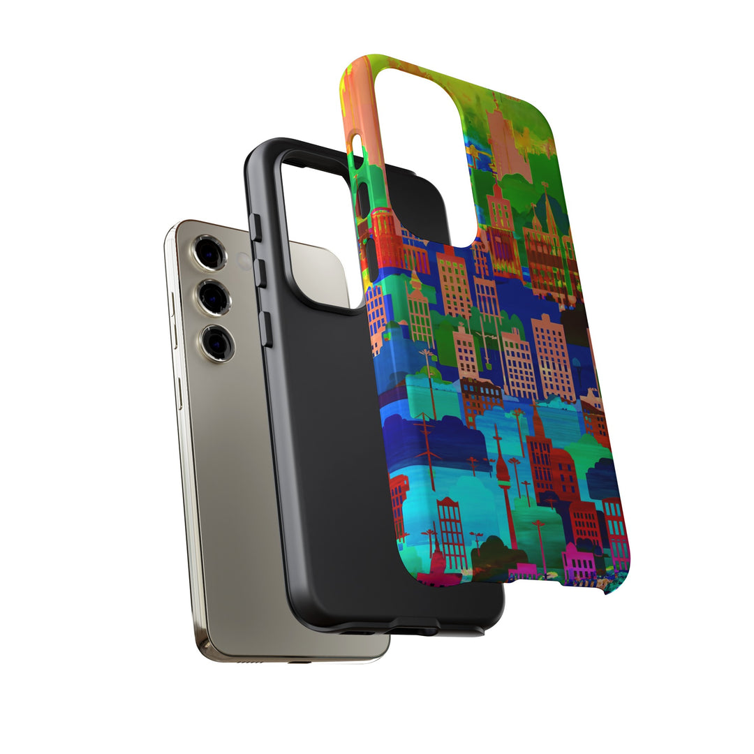 Cute Samsung Case | Cool Iphone Case | Summer City Skyline, Samsung S24, S23, S22, S21, IPhone 15 Case | Iphone 14 Case, Iphone 13 Case - Studio40ParkLane