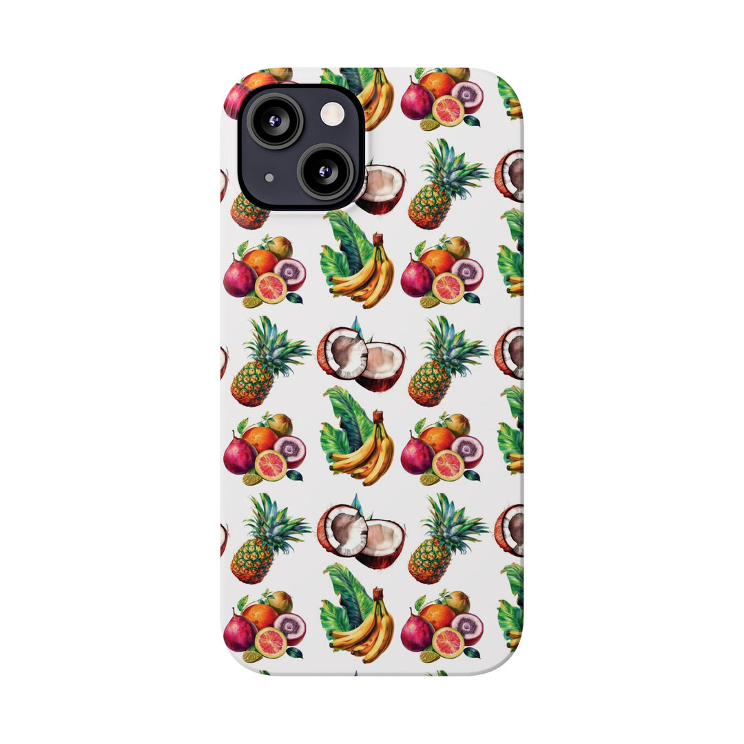 Slim Cute Phone Cases for Iphone - | iPhone 15 Case | iPhone 15 Pro Max Case, Iphone 14 Case, Iphone 14 Pro Max, Iphone 13, Tropical Summer Fruit - Studio40ParkLane