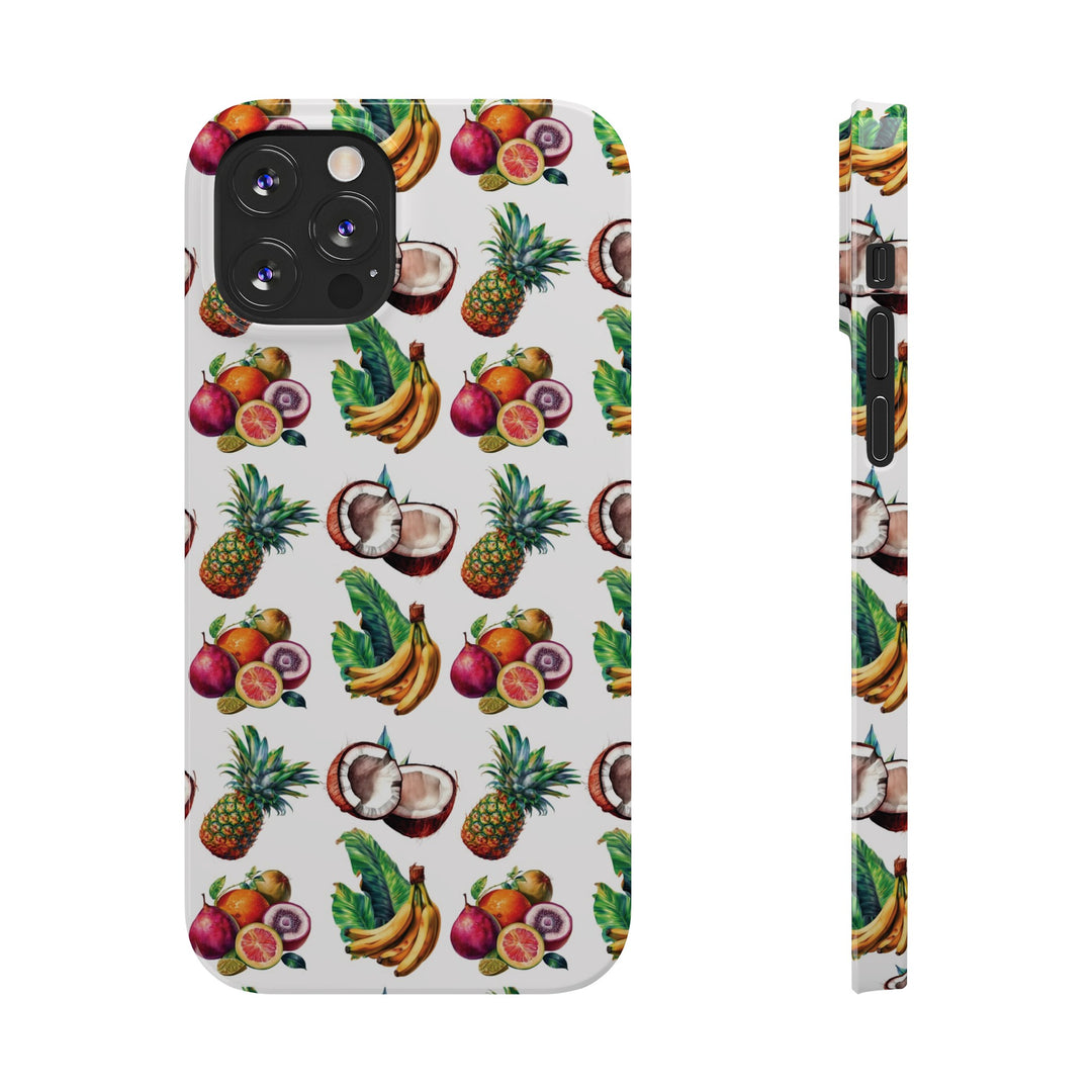 Slim Cute Phone Cases for Iphone - | iPhone 15 Case | iPhone 15 Pro Max Case, Iphone 14 Case, Iphone 14 Pro Max, Iphone 13, Tropical Summer Fruit - Studio40ParkLane