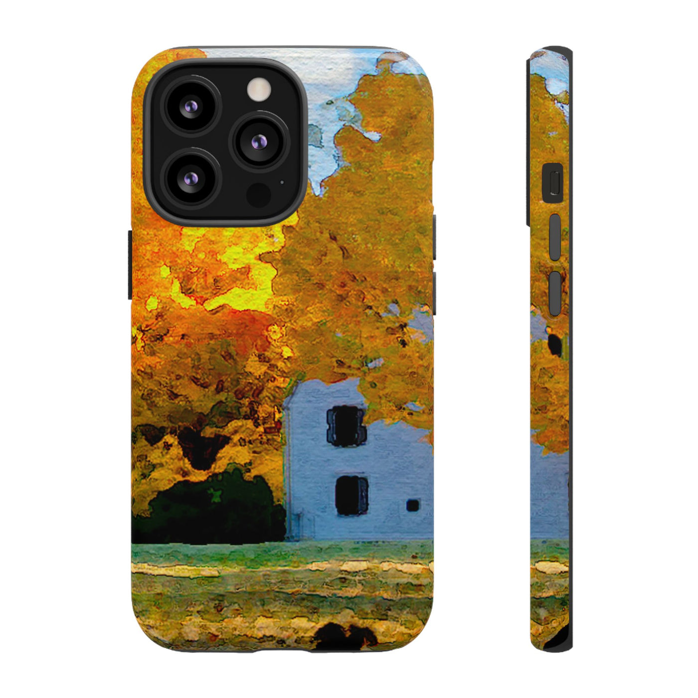 Impact Resistant, Fall Leaves Watercolor, Cute Phone Cases for Samsung S24, S23, S22, S21, IPhone 15 pro Iphone 14 pro Iphone 13 IPhone 12 Iphone 11