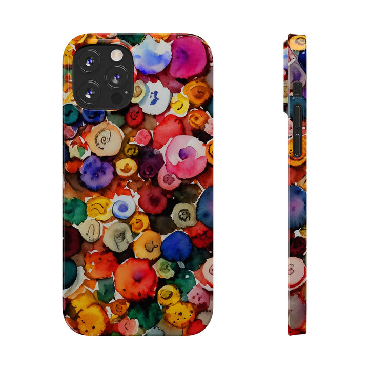 Slim Cute Phone Cases for Iphone | iPhone 15 Case | iPhone 15 Pro Max Case, Iphone 14, Iphone 14 Pro Max, Iphone 13, Colorful Buttons Abstract - Studio40ParkLane