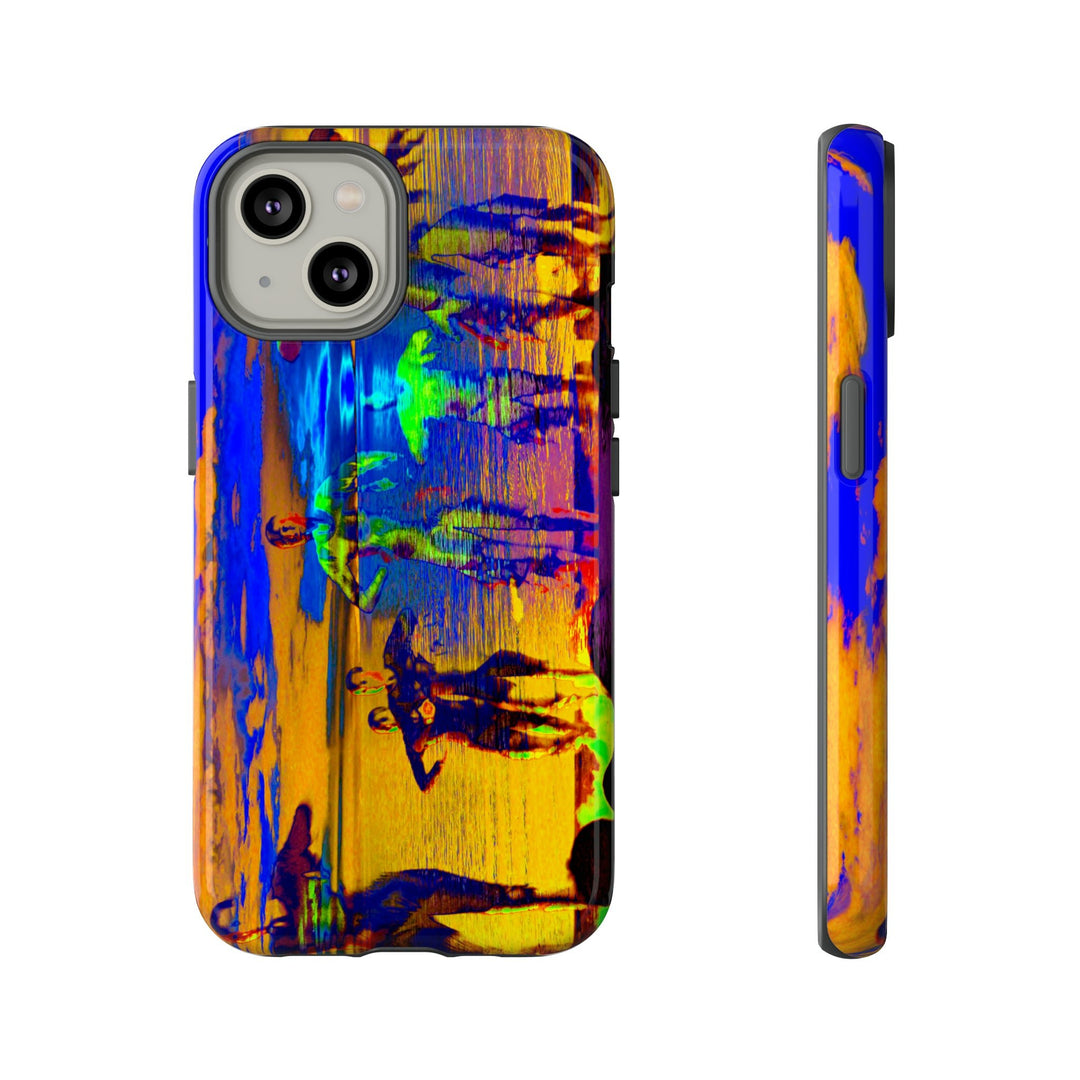 Cute IPhone Case | iPhone 15 Case | iPhone 15 Pro Max Case, Iphone 14 Case, Iphone 14 Pro Max Case IPhone Case for Art Lovers, Sunset Dance Blue Yellow - Studio40ParkLane