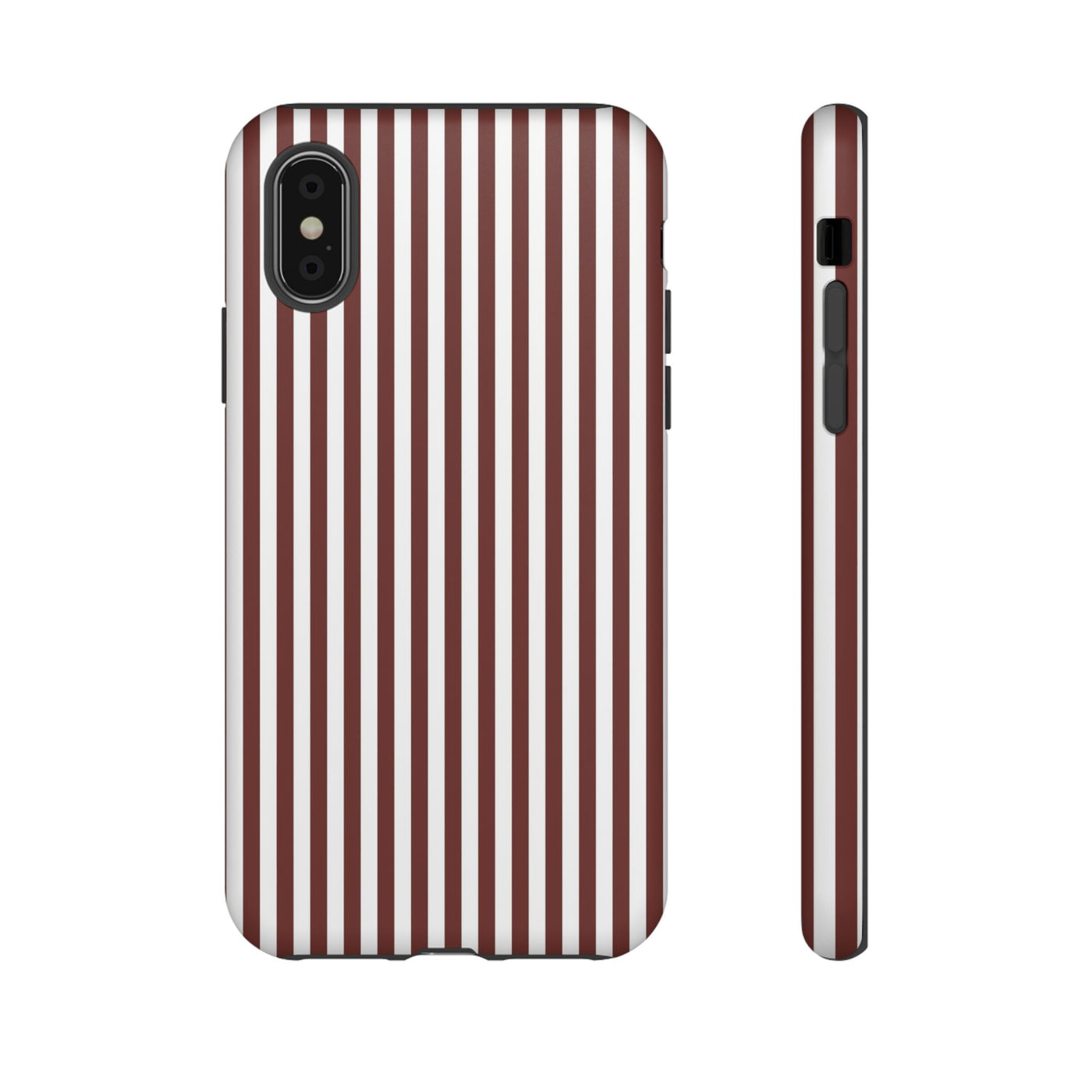 Tough Premium Chocolate Stripes Phone Case Gift for Her - For Apple iPhone 16 Pro Max 16e iPhone 15 Pro iPhone Iphone 14 Plus 13 Pro 12 SE XR - Studio40ParkLane