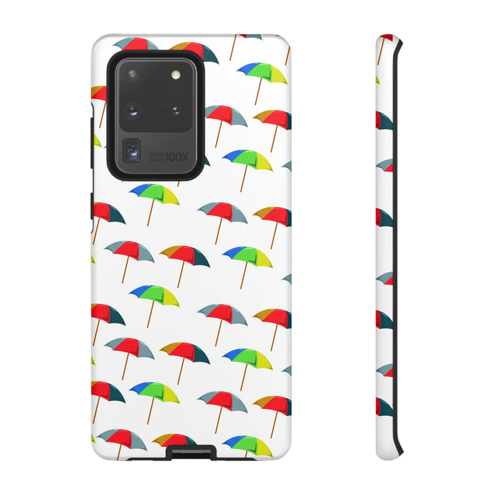 Cute Samsung Phone Case | Aesthetic Samsung Phone Case | Galaxy S23, S22, S21, S20 | Colorful Beach Parasols, Protective Phone Case - Studio40ParkLane
