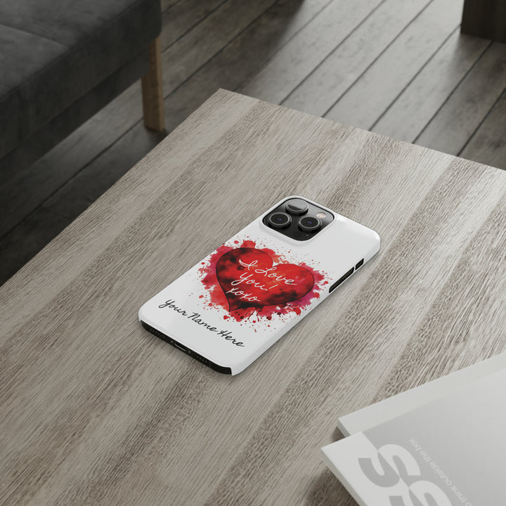 Slim Personalized Slim Cute iPhone Cases - | iPhone 15 Case | iPhone 15 Pro Max Case, Iphone 14 Case, Iphone 14 Pro Max, Iphone 13, Valentine Heart Love - Studio40ParkLane