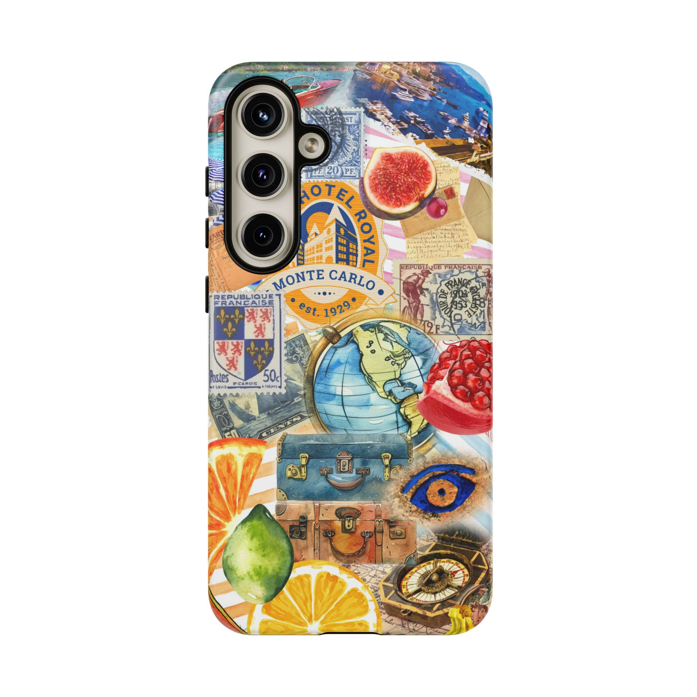 Cute European Summer Collage Phone Case, for IPhone 16 Case | Iphone 15, Iphone 14, IPhone 13 Case, 11 8 7, Samsung Galaxy S24, S23, S22, S21 Extra Protective