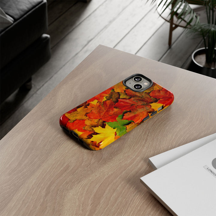 Fall Leaves Impact Resistant, Cute Phone Cases for Samsung S24, S23, S22, S21, IPhone 15 pro Iphone 14 pro Iphone 13 IPhone 12 Iphone 11 - Studio40ParkLane