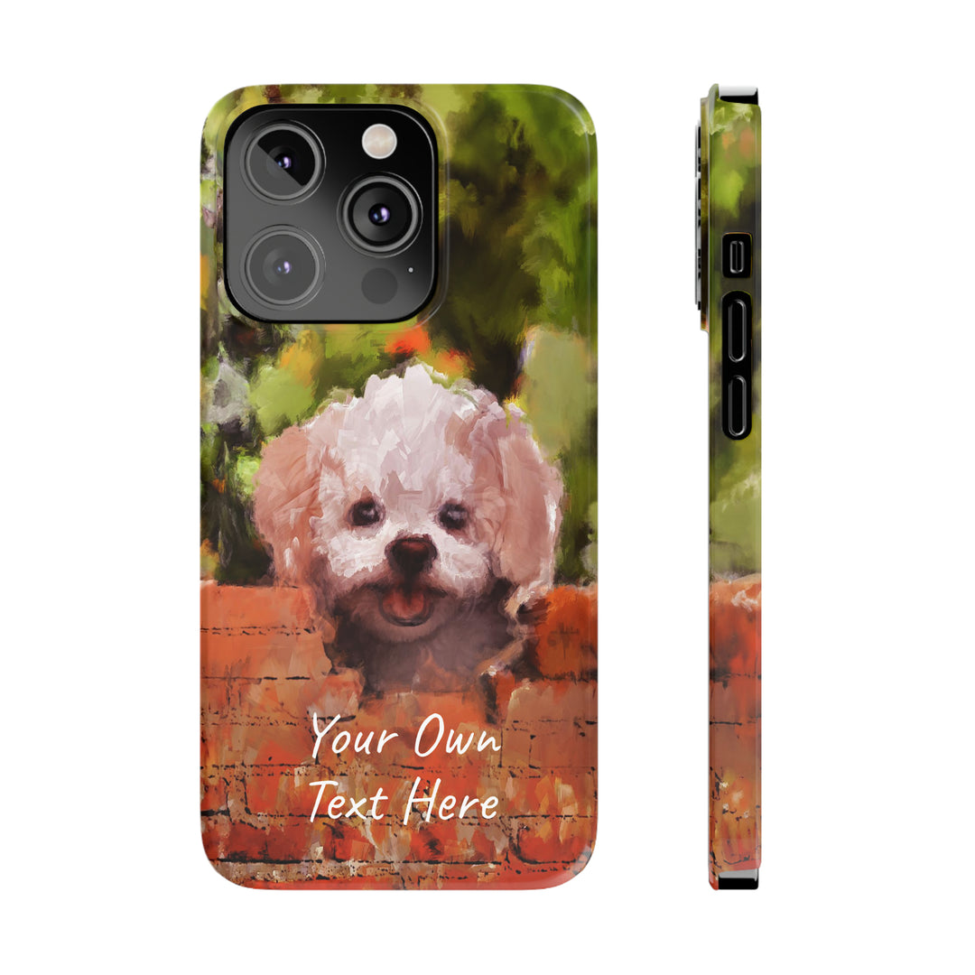 Slim Personalized Cute iPhone Cases - | iPhone 15 Case | iPhone 15 Pro Max Case, Iphone 14 Case, Iphone 14 Pro Max, Iphone 13, Bichon Frise Dog - Studio40ParkLane
