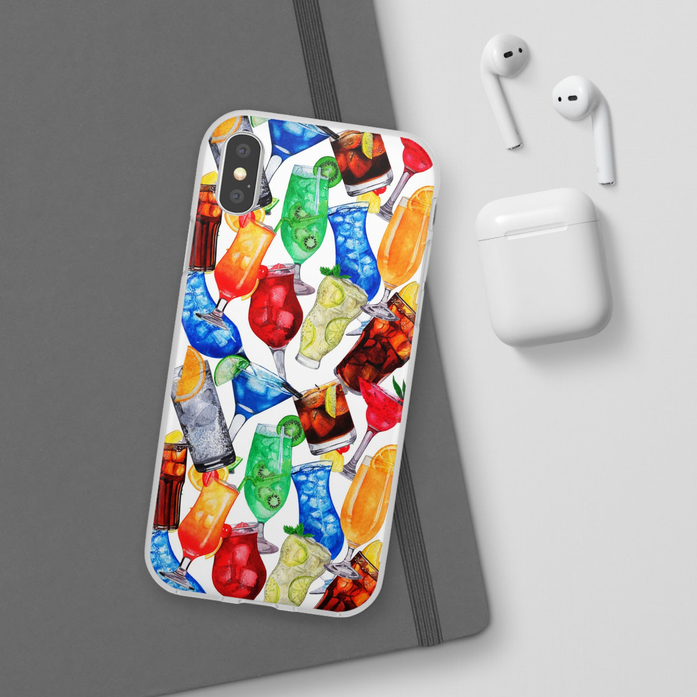 Cute Flexi Phone Cases, For Iphones and Samsung Galaxy Phones, Tropical Summer Fruit Cocktails, Galaxy S23 Phone Case, Samsung S22 Case, Samsung S21, Iphone 15, Iphone 14, Iphone 13