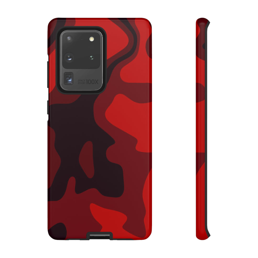 Cute Phone Case | Cool Camouflage Red Black Samsung Phone Case | Galaxy S23 Case, S22 Case, S21, S20 | 2 Layered Case - Studio40ParkLane
