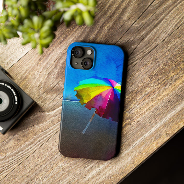 Slim Cute Phone Cases for Iphone - | iPhone 15 Case | iPhone 15 Pro Max Case, Iphone 14 Case, Iphone 14 Pro Max, Iphone 13, Summer Beach Umbrella - Studio40ParkLane