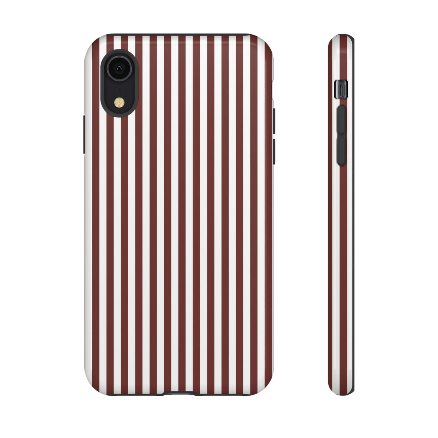 Tough Premium Chocolate Stripes Phone Case Gift for Her - For Apple iPhone 16 Pro Max 16e iPhone 15 Pro iPhone Iphone 14 Plus 13 Pro 12 SE XR - Studio40ParkLane