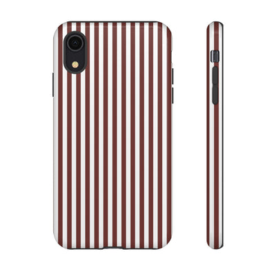 Tough Premium Chocolate Stripes Phone Case Gift for Her - For Apple iPhone 16 Pro Max 16e iPhone 15 Pro iPhone Iphone 14 Plus 13 Pro 12 SE XR - Studio40ParkLane