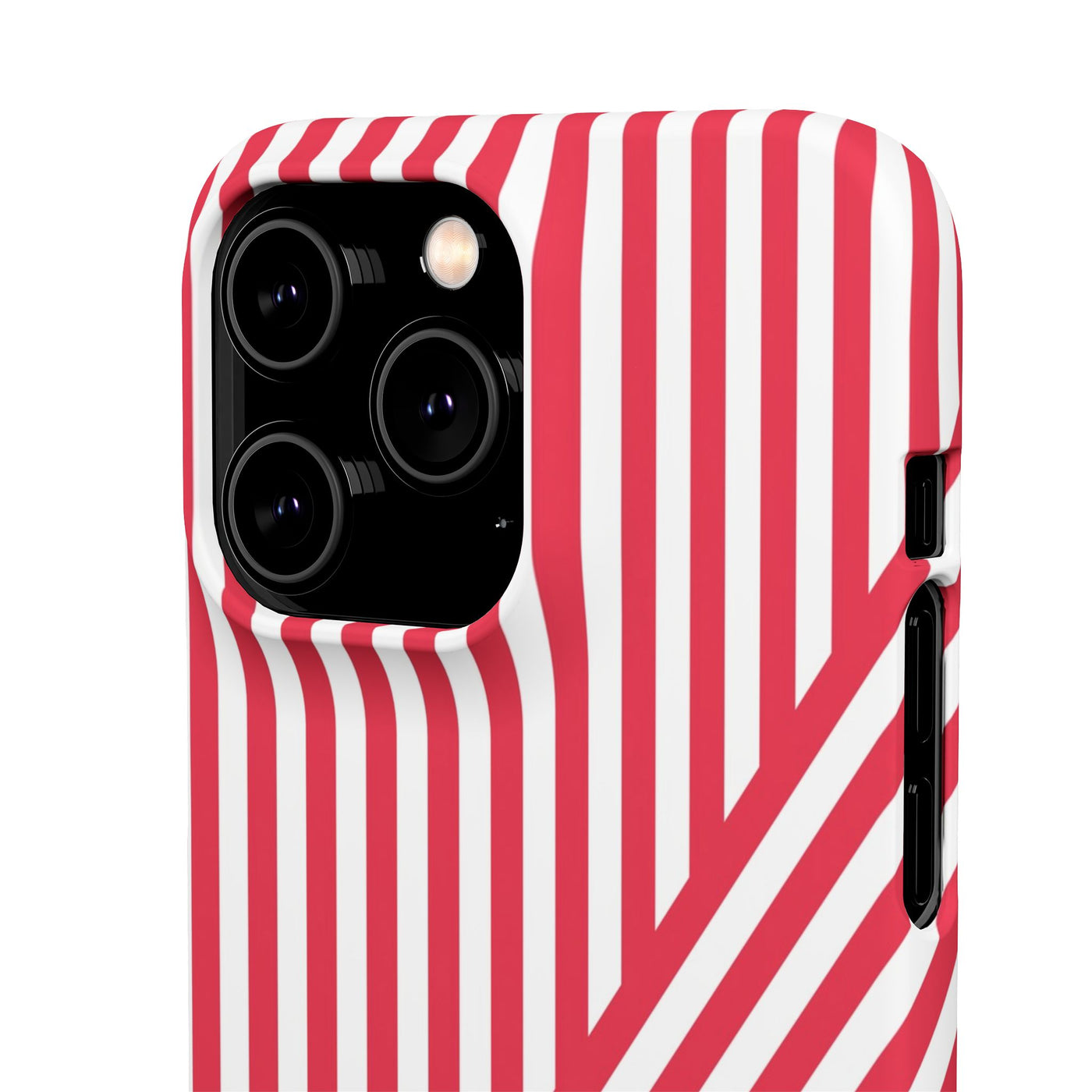 Aesthetic Winterberry Red Stripes Cute Phone Case Sleek Snap - For iPhone 17 Pro Max iPhone 16 Pro iPhone 15 Iphone 14 Plus 13 Pro 12 11 10 Gift - Studio40ParkLane