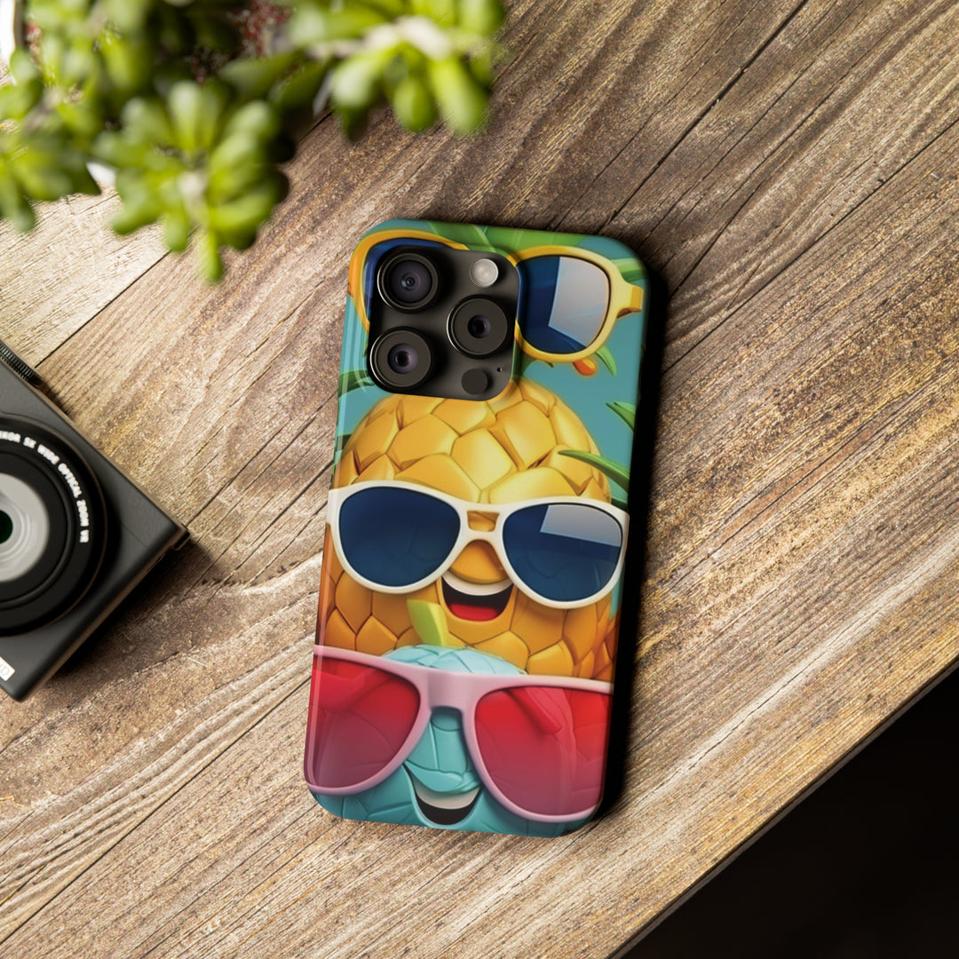 Slim Cute Phone Cases for Iphone - | iPhone 15 Case | iPhone 15 Pro Max Case, Iphone 14 Case, Iphone 14 Pro Max, Iphone 13, Summer Pineapple Fruit - Studio40ParkLane