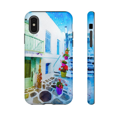 Impact Resistant, Greece House, Cute Phone Cases for Samsung S24, S23, S22, S21, IPhone 15 pro Iphone 14 pro Iphone 13 IPhone 12 Iphone 11