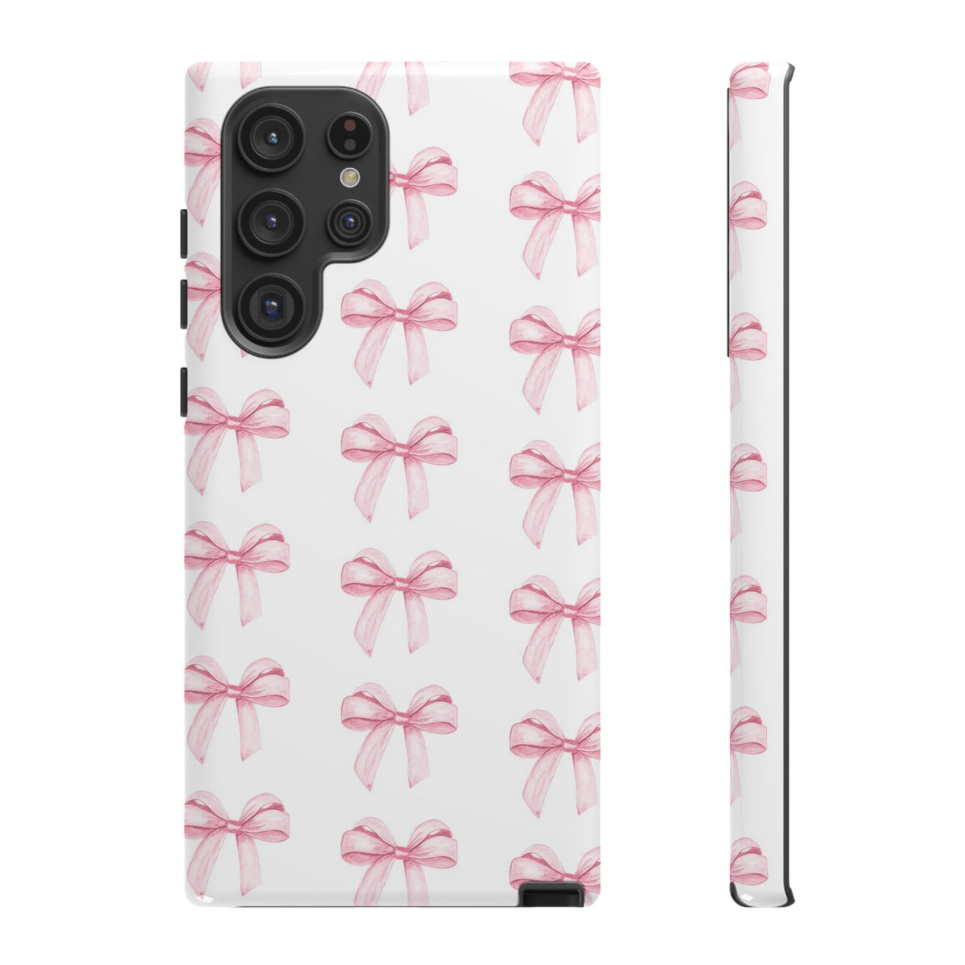 Pink Bows Cute Phone Case, for IPhone 16 Pro Max | Iphone 15, Iphone 14, IPhone 13 Case, 11 8 7, Samsung Galaxy S24, S23, S22, S21, 2 Layer Protection