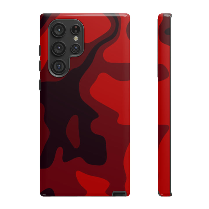 Cute Phone Case | Cool Camouflage Red Black Samsung Phone Case | Galaxy S23 Case, S22 Case, S21, S20 | 2 Layered Case - Studio40ParkLane