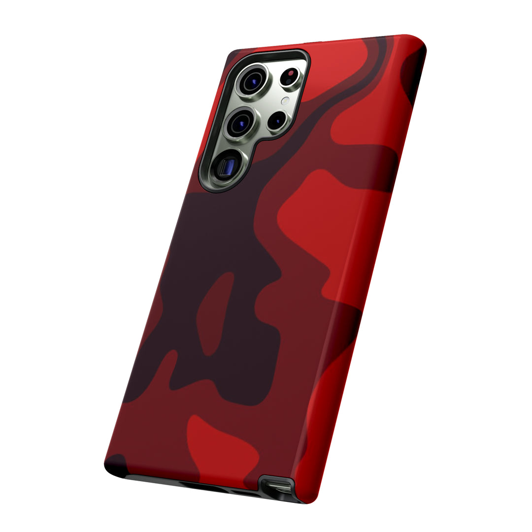 Cute Phone Case | Cool Camouflage Red Black Samsung Phone Case | Galaxy S23 Case, S22 Case, S21, S20 | 2 Layered Case - Studio40ParkLane