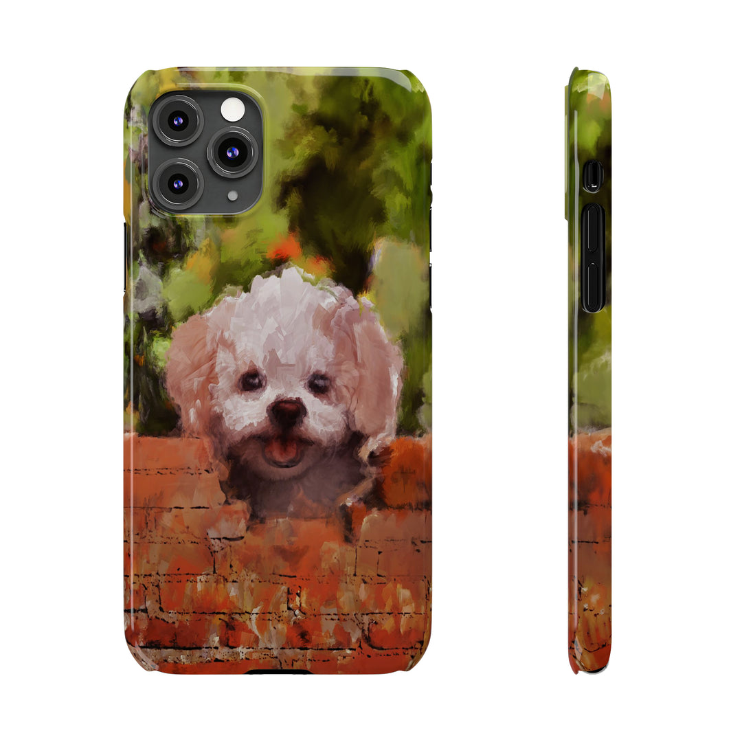 Slim Cute Phone Cases for Iphone - | iPhone 15 Case | iPhone 15 Pro Max Case, Iphone 14 Case, Iphone 14 Pro Max, Iphone 13, Bichon Frise Dog - Studio40ParkLane