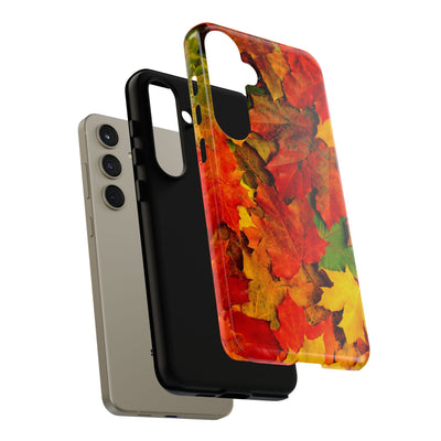 Fall Leaves Impact Resistant, Cute Phone Cases for Samsung S24, S23, S22, S21, IPhone 15 pro Iphone 14 pro Iphone 13 IPhone 12 Iphone 11