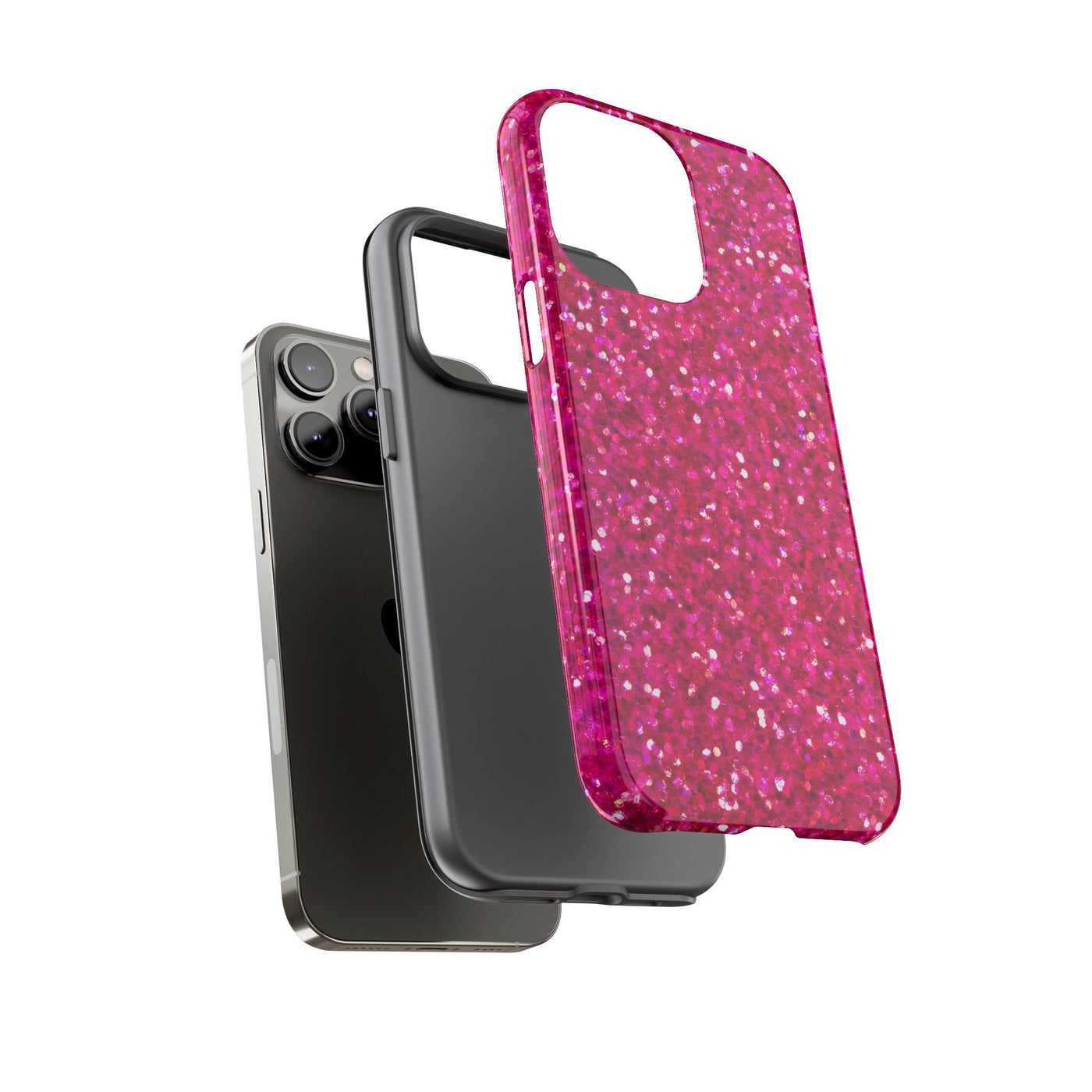 Pink Glitter Cute Phone Case, for IPhone 16 pro Max | Iphone 15, Iphone 14, IPhone 13 Case, 11 8 7, Samsung Galaxy S24, S23, S22, S21, 2 Layer Protection