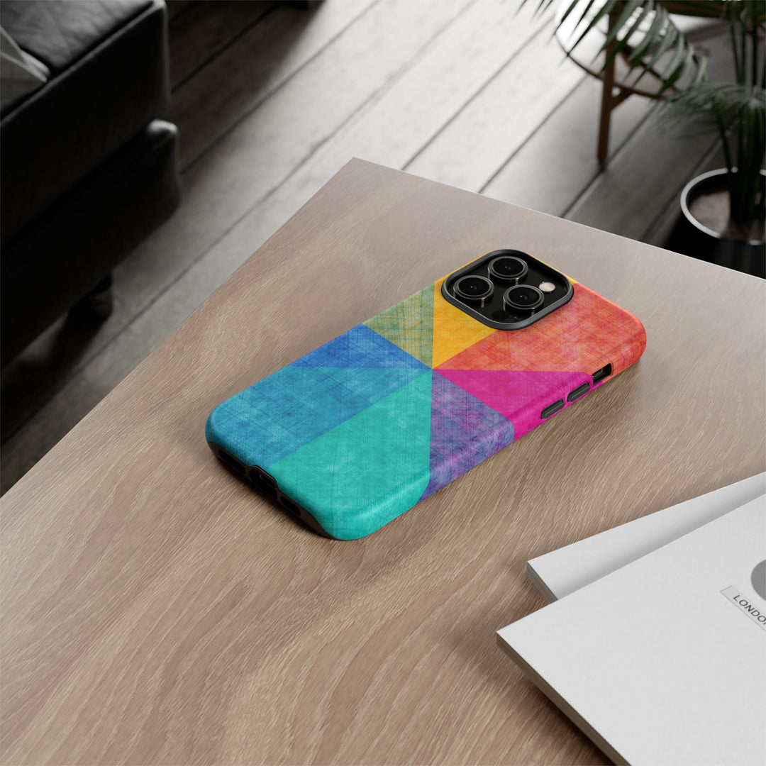 Impact Resistant, Colored Shapes, Cute Phone Cases for Samsung S24, S23, S22, S21, IPhone 15 pro Iphone 14 pro Iphone 13 IPhone 12 Iphone 11 - Studio40ParkLane