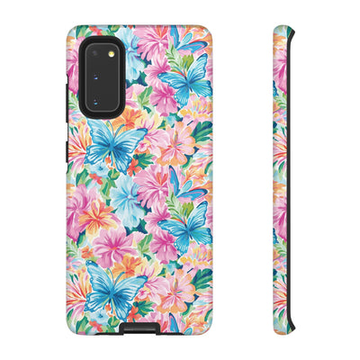 Premium Tough Butterflies Flowers Cute Phone Cases for Samsung S24, S23, S22, S21, S20, Plus and Ultra, Iphone 16 Pro Max,15, 14, 13, 12, 11, 10