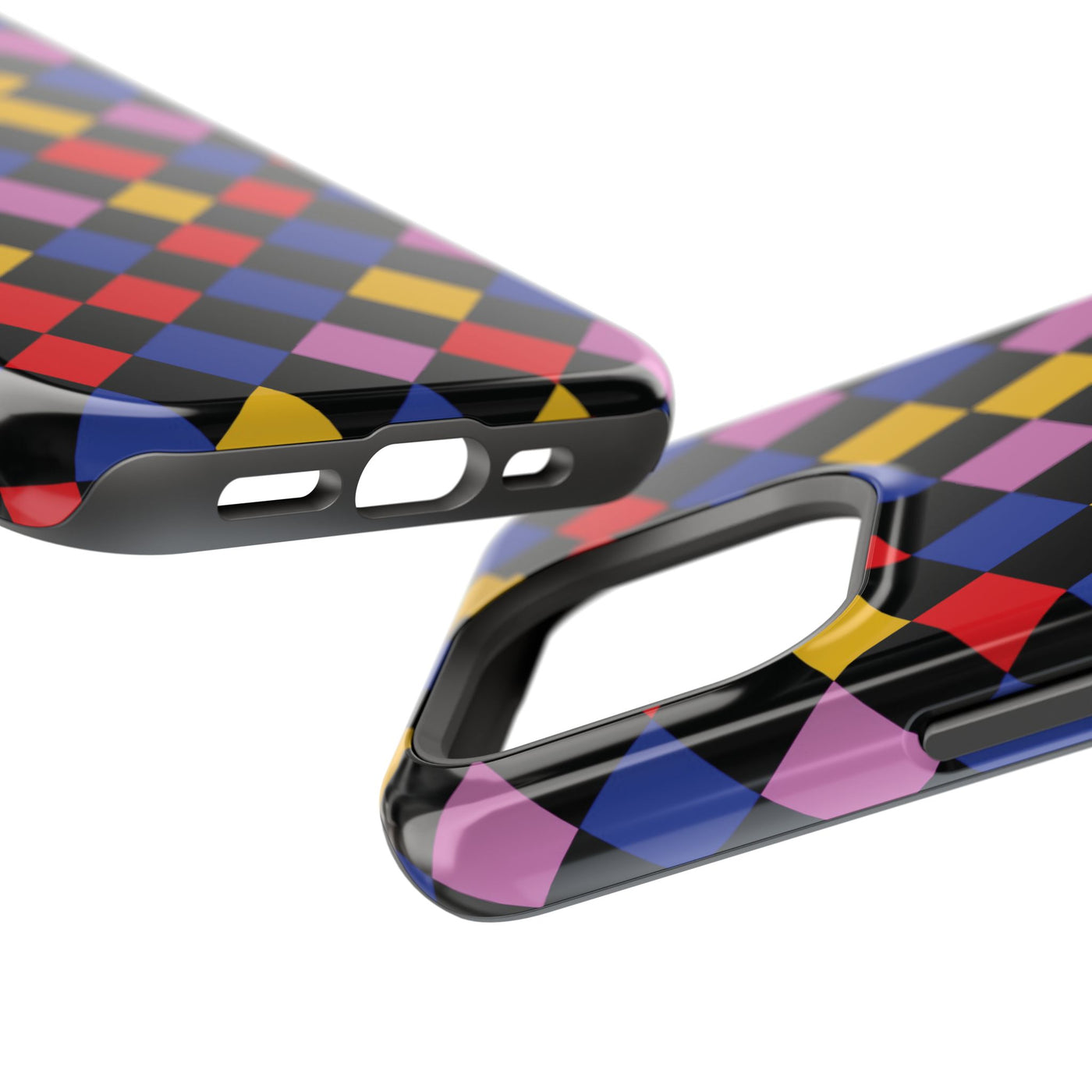 Aesthetic Colorful Checkerboard Tough Magsafe Phone Case - For iPhone 17 Pro Max iPhone 16 Pro iPhone 15 Iphone 14 Plus 13 Pro 12 11 Gift - Studio40ParkLane