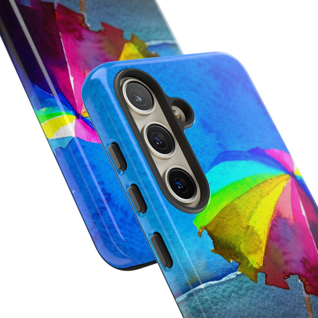 Cute Samsung Case | Cool Iphone Case | Summer Colorful Beach Parasol, Samsung S24, S23, S22, S21, IPhone 15 Case | Iphone 14 Case, Iphone 13 Case - Studio40ParkLane