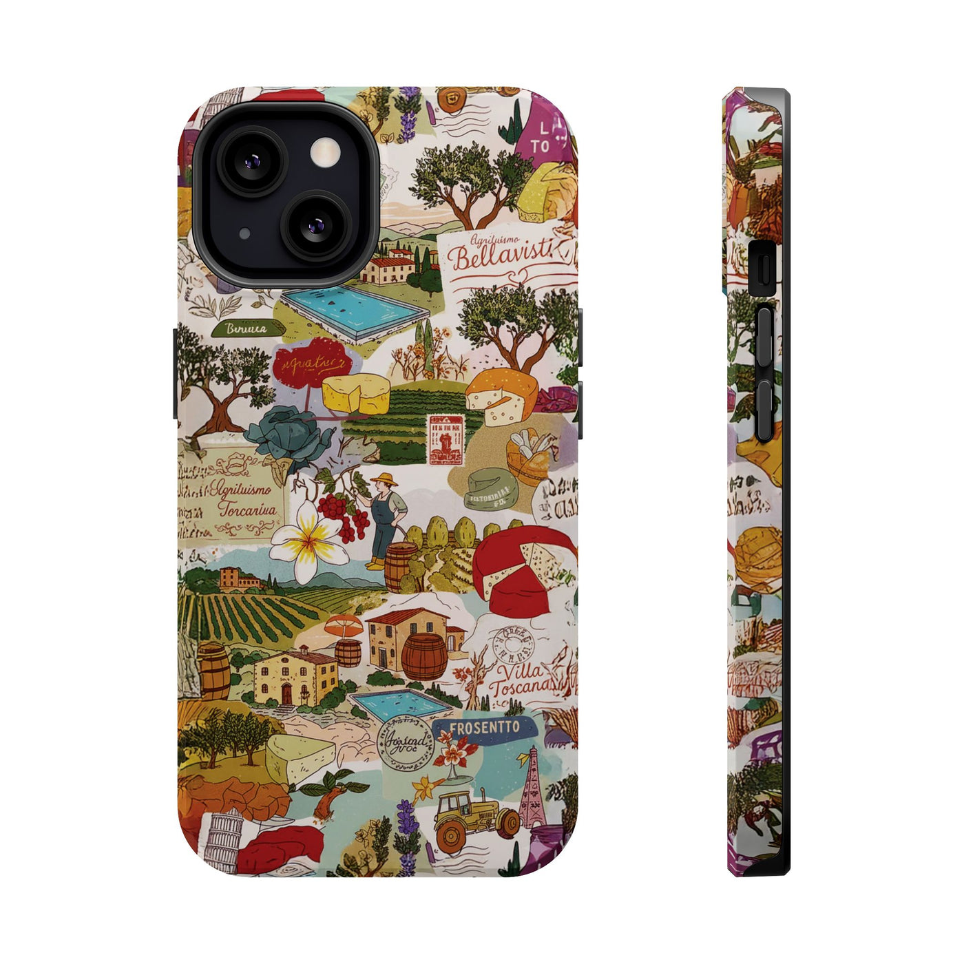 Italy Tuscany Coquette Collage Tough Magsafe Cute Phone Cases for Iphone | iPhone 17 Pro Max Case, Iphone 16, Iphone 15 14 13 12 11 10 9 - Studio40ParkLane