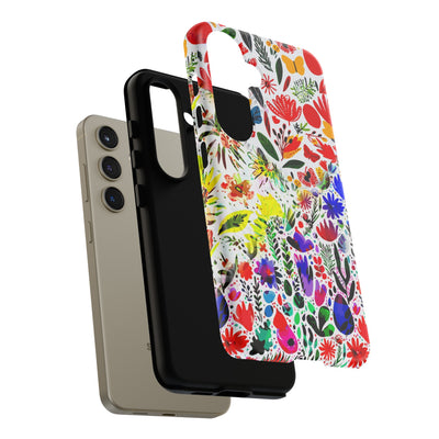 Impact Resistant, Colored Flowers, Cute Phone Cases for Samsung S24, S23, S22, S21, IPhone 15 pro Iphone 14 pro Iphone 13 IPhone 12 Iphone 11