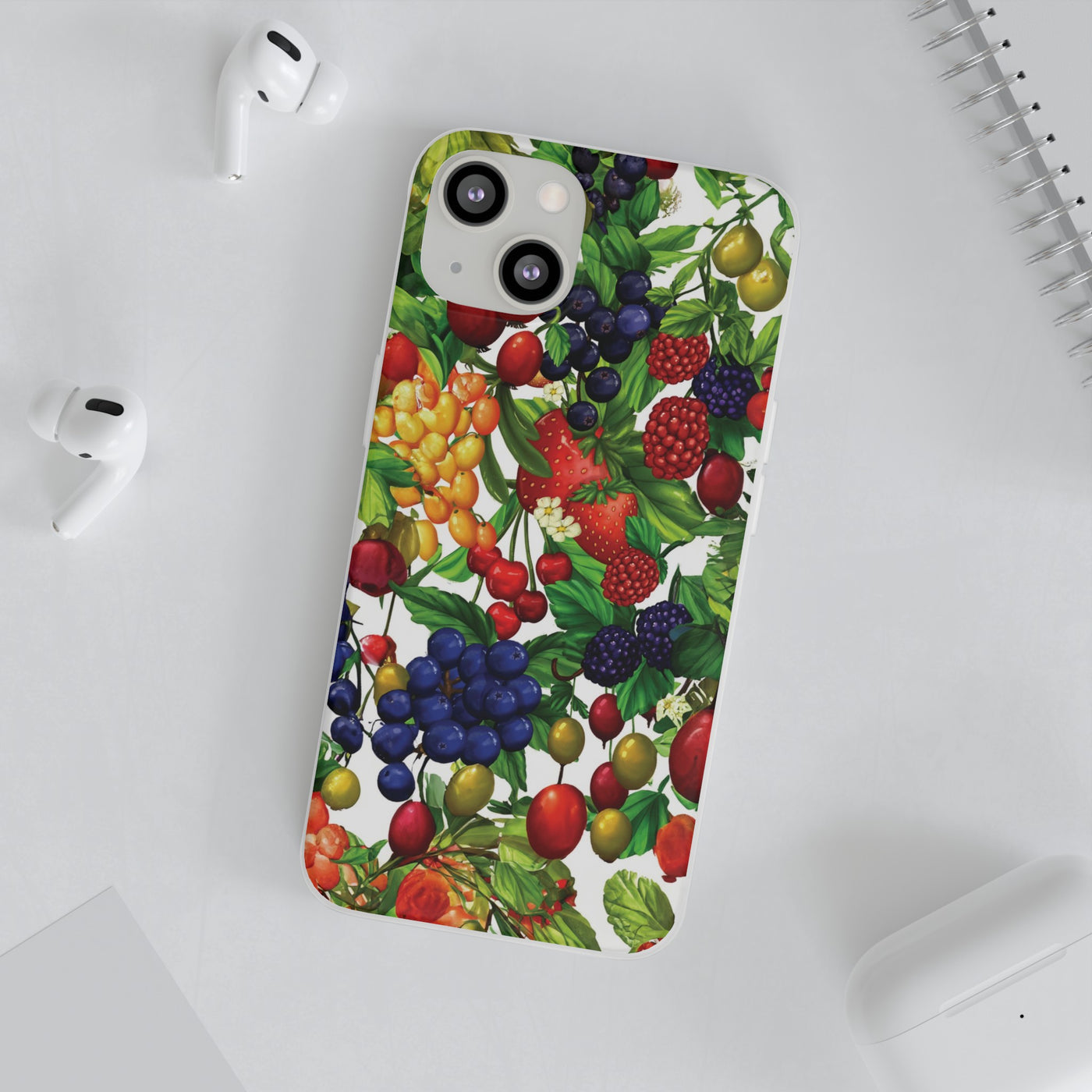 Cute Flexi Phone Cases, For Samsung Galaxy and Iphone, Summer Mixed Fruit, Galaxy S23 Phone Case, Samsung S22 Case, Samsung S21, Iphone 15, Iphone 14, Iphone 13