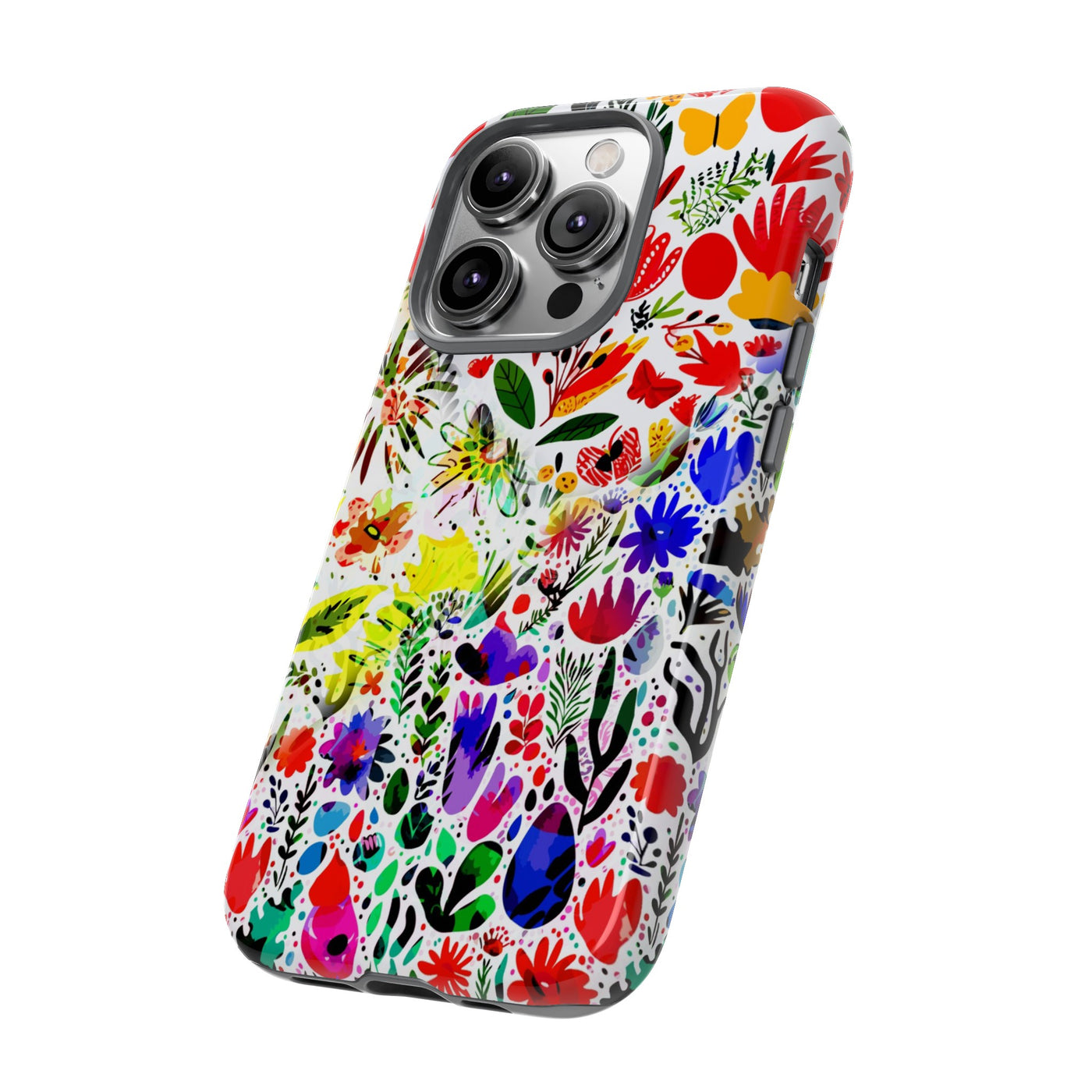 Impact Resistant, Colored Flowers, Cute Phone Cases for Samsung S24, S23, S22, S21, IPhone 15 pro Iphone 14 pro Iphone 13 IPhone 12 Iphone 11