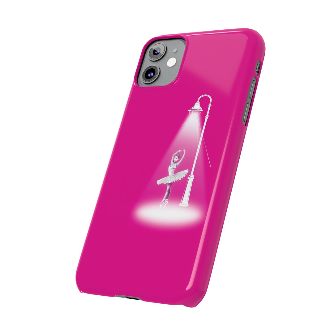 Slim Pink Ballet Dancer Spotlight Gift for Her Cute Phone Cases for Iphone 16 Pro Max | iPhone 15 Case | iPhone 15 Pro Max Case, Iphone 14, 13, 12, 11, 10, 8, 7 - Studio40ParkLane