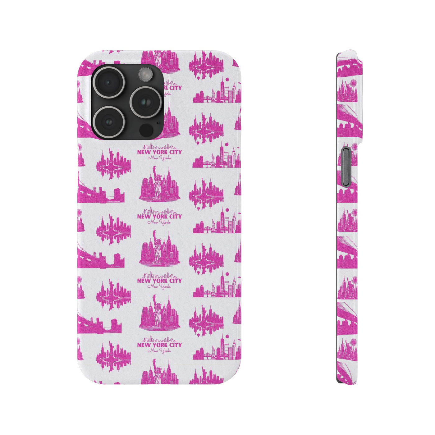 New York Skyline Pink Collage Coquette Gift for Her Cute Phone Cases for Iphone 16 Pro Max | iPhone 15 Case | iPhone 15 Pro Max Case, Iphone 14, Iphone 14 Pro Max, Iphone 13 12 11 8 7