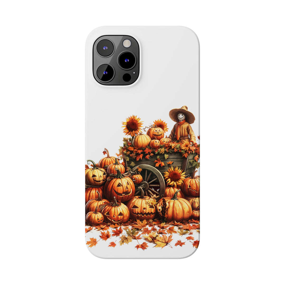 Slim Fall Leaves Scarecrow Slim Cute Phone Cases for Iphone | iPhone 15 Case | iPhone 15 Pro Max Case, Iphone 14, Iphone 14 Pro Max, Iphone 13 - Studio40ParkLane