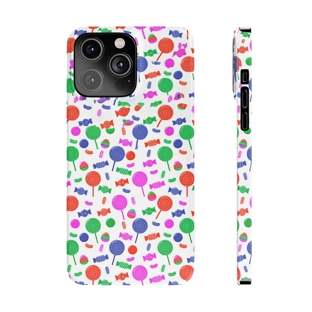 Slim Cute Phone Cases for Iphone - | iPhone 15 Case | iPhone 15 Pro Max Case, Iphone 14 Case, Iphone 14 Pro Max, Iphone 13, Summer Lollipops Red - Studio40ParkLane