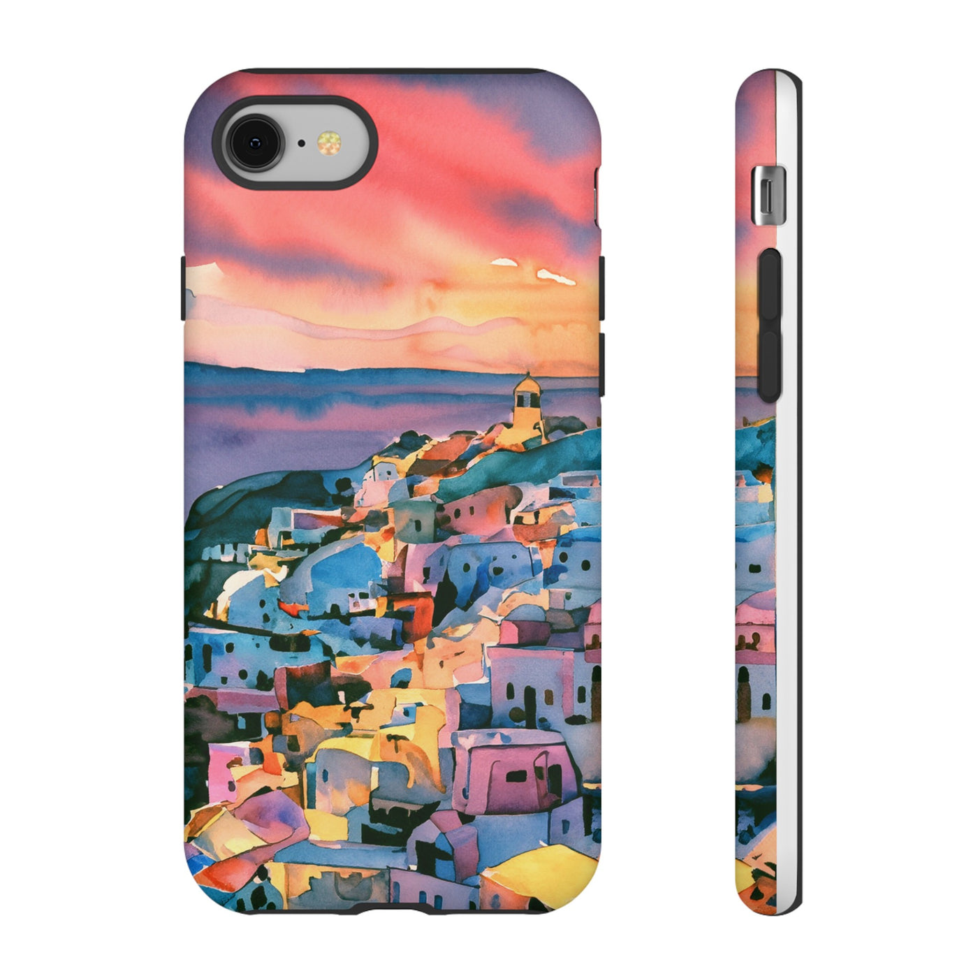 Impact Resistant, Greek Sunset, Cute Phone Cases for Samsung S24, S23, S22, S21, IPhone 15 pro Iphone 14 pro Iphone 13 IPhone 12 Iphone 11