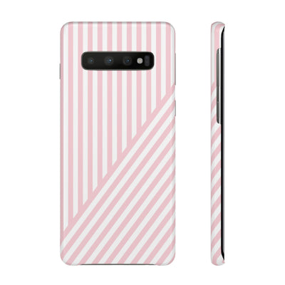 Aesthetic Sweet Pink Stripes Cute Phone Case Sleek Snap - For iPhone 17 Pro Max iPhone 16 Pro iPhone 15 Iphone 14 Plus 13 Pro 12 11 10 Gift