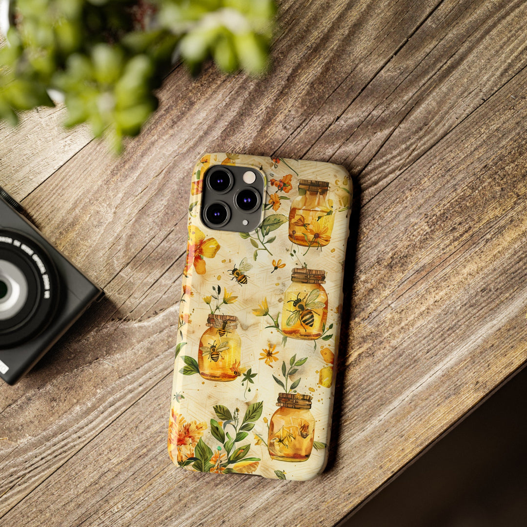 Slim Cute Phone Cases for Iphone | iPhone 15 Case | iPhone 15 Pro Max Case, Iphone 14, Iphone 14 Pro Max, Iphone 13, Honey Bees Yellow - Studio40ParkLane