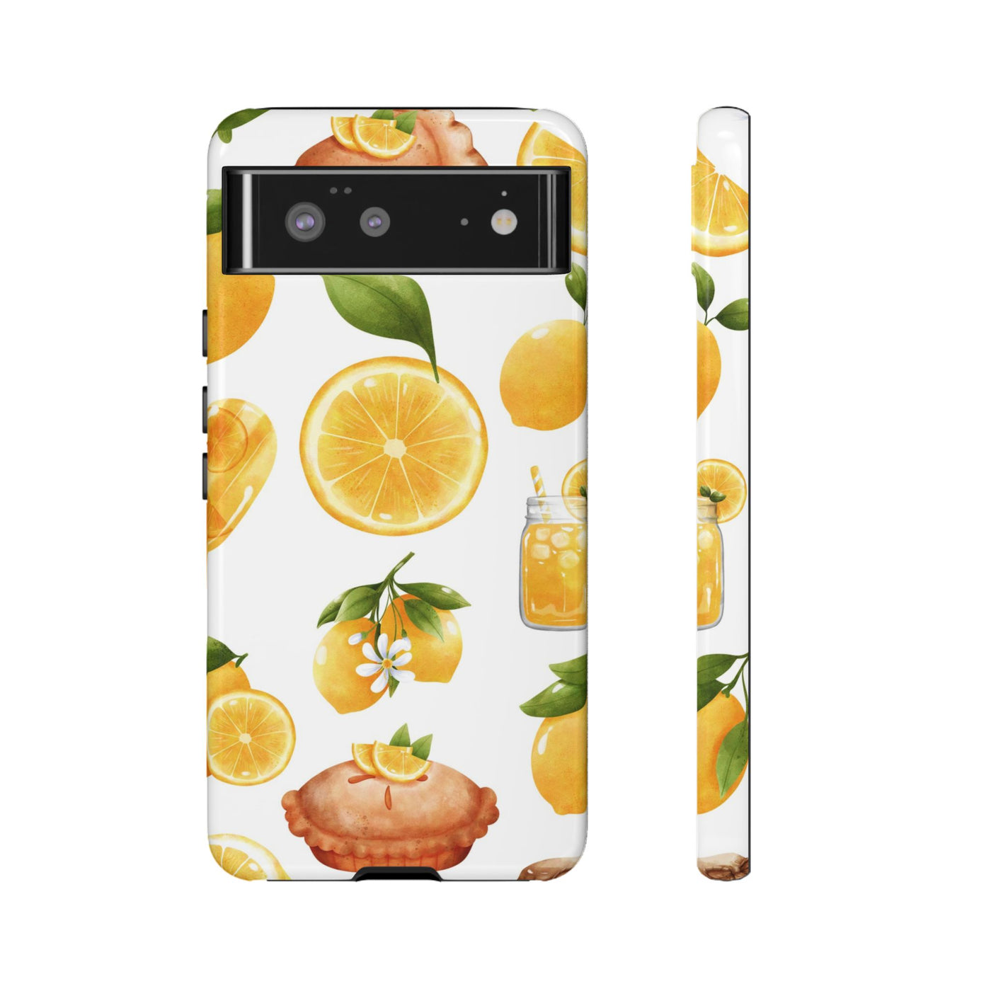 Impact Resistant, Lemon Fruit Pie, Cute Phone Cases for Samsung S24, S23, S22, S21, IPhone 15 pro Iphone 14 pro Iphone 13 IPhone 12 Iphone 11