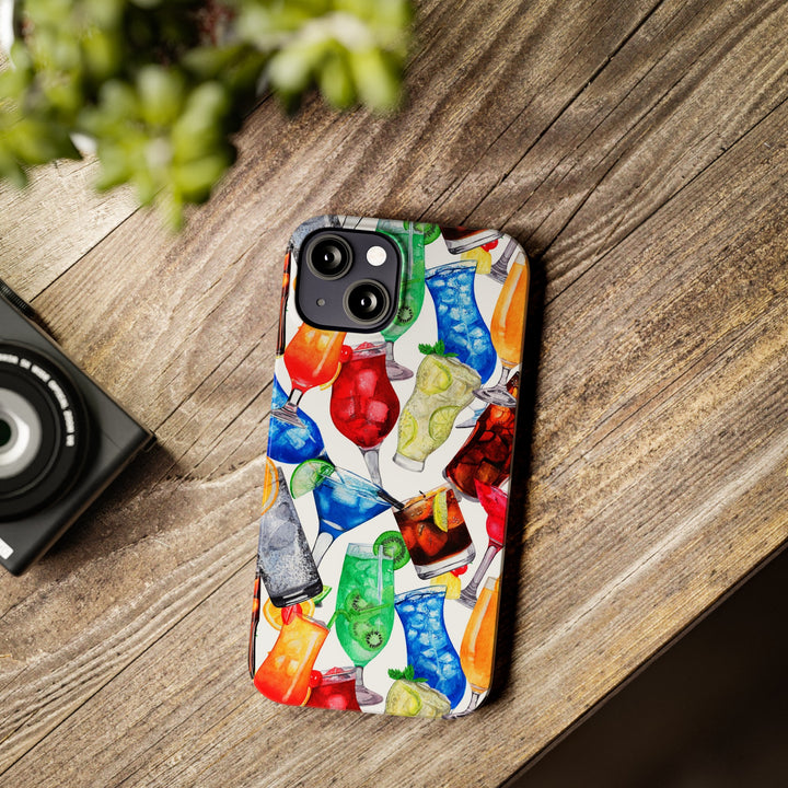 Slim Cute Phone Cases for Iphone - | iPhone 15 Case | iPhone 15 Pro Max Case, Iphone 14 Case, Iphone 14 Pro Max, Iphone 13, Summer Fruit Cocktail - Studio40ParkLane