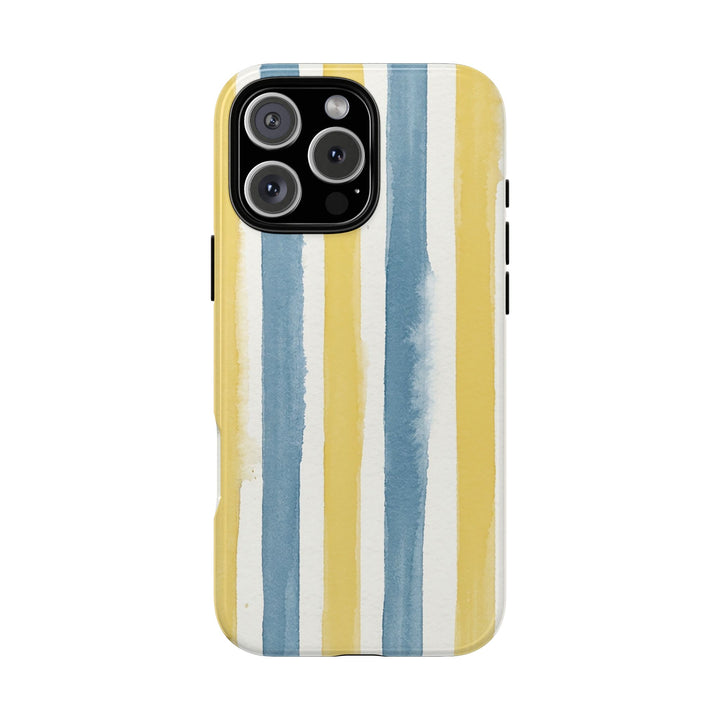 Tough Cute Yellow Stripes Phone Case, for IPhone 17 Pro Max | Iphone 17 Air, Iphone 16, IPhone 15, 14 13 12, Samsung Galaxy S26, S25, S24, S23 - Studio40ParkLane
