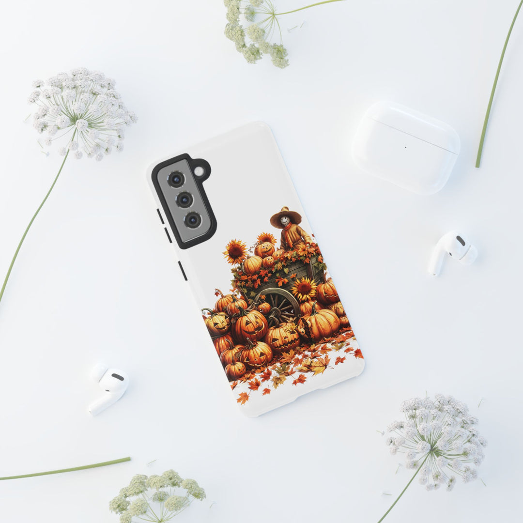 Impact Resistant, Fall Leaves Scarecrow, Cute Phone Cases for Samsung S24, S23, S22, S21, IPhone 15 pro Iphone 14 pro Iphone 13 IPhone 12 Iphone 11 - Studio40ParkLane