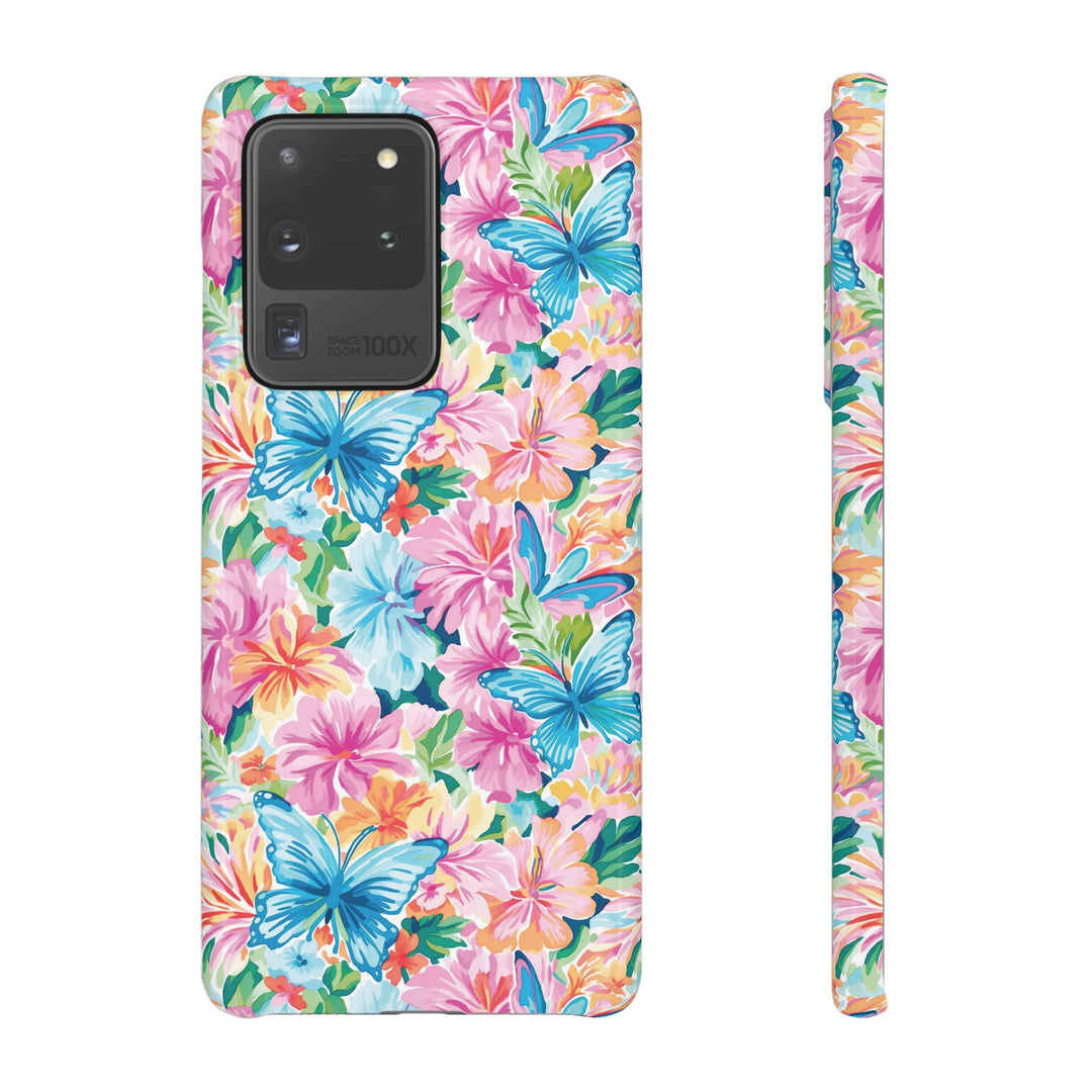 Sleek Snap Butterflies Flowers Cute Phone Case for iPhone 16 15 14 13 12 11 X Xs Max Xr Pro Plus Samsung Galaxy S24 S23 S22 S21 S20 Ultra