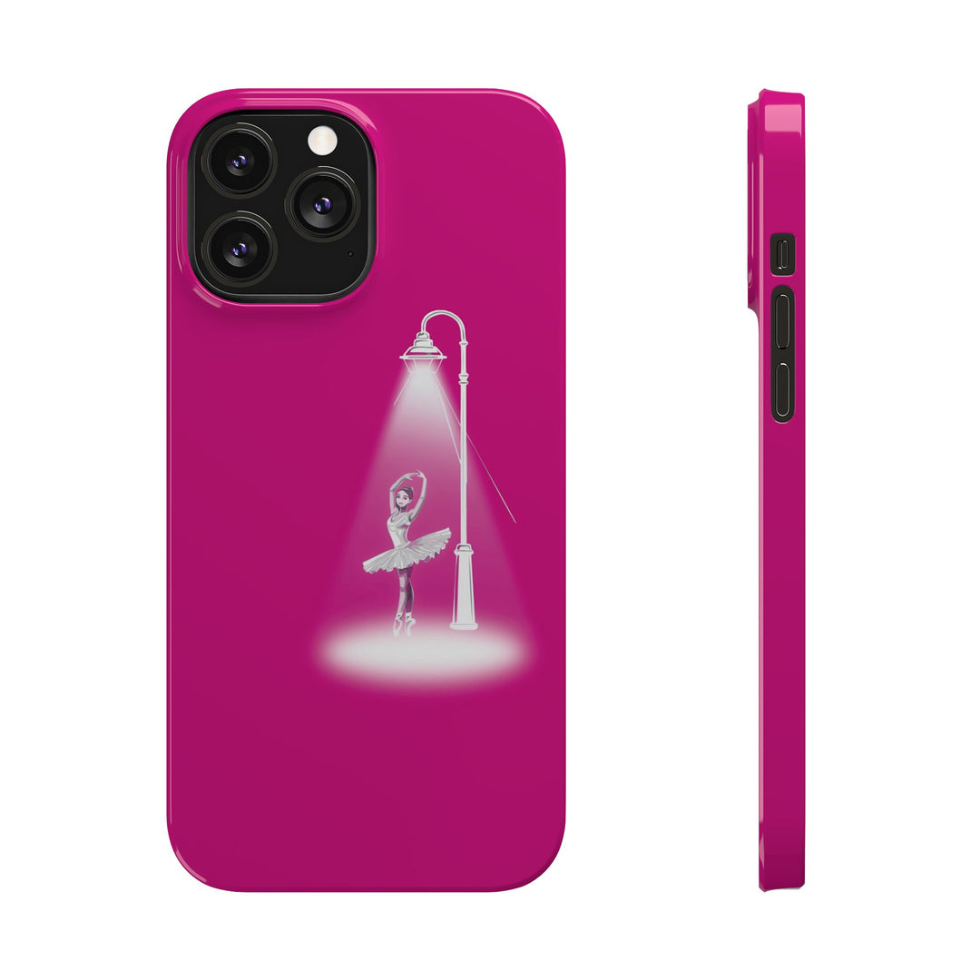Slim Pink Ballet Dancer Spotlight Gift for Her Cute Phone Cases for Iphone 16 Pro Max | iPhone 15 Case | iPhone 15 Pro Max Case, Iphone 14, 13, 12, 11, 10, 8, 7 - Studio40ParkLane